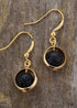 Boho Earrings, Dangle Earrings, Moon Blue Turquoise, Jasper, Lava